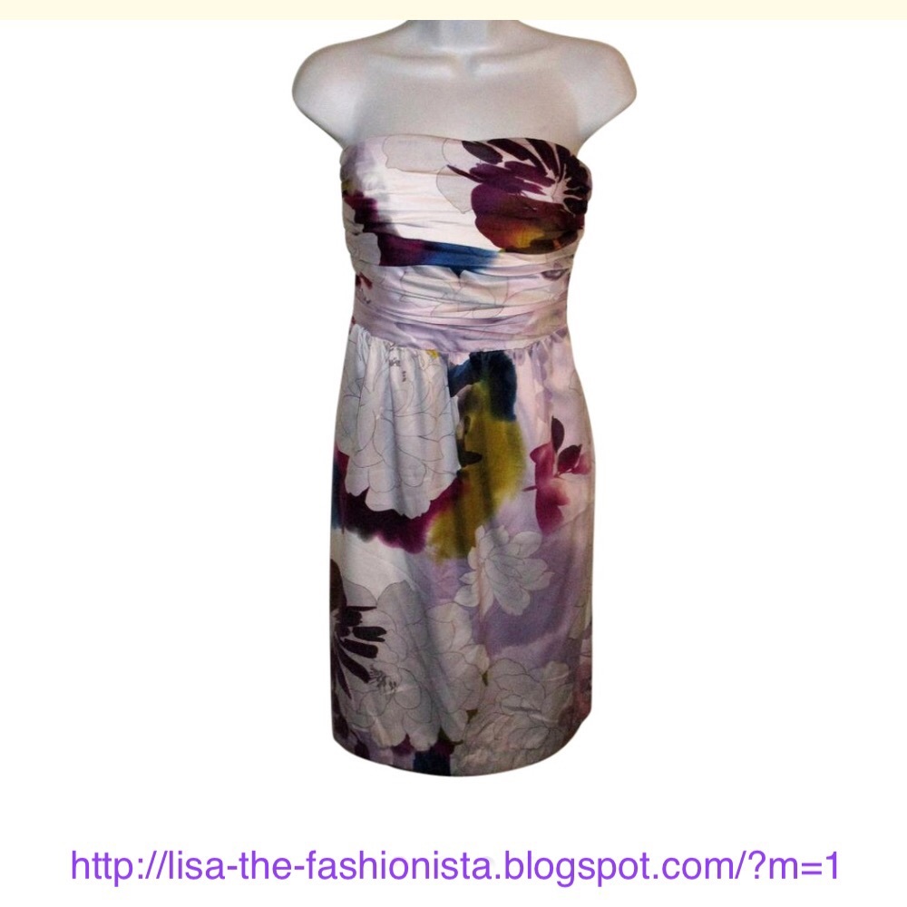 NWT THE LIMITED Purple Floral Print Dress SZ 6